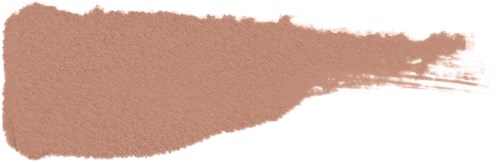 A beige-brown paint stroke on a white background, with uneven edges and a brush texture.