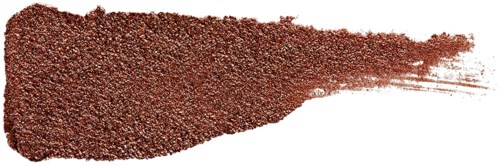 Brown makeup or lipstick smear on a black surface, spreading from thick to thin. No text or additional elements.