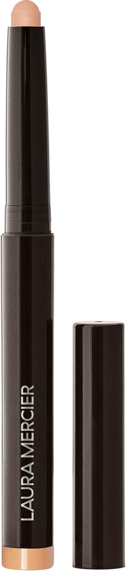 A beige makeup stick with black packaging and a cap, labeled 'LAURA MERCIER'.