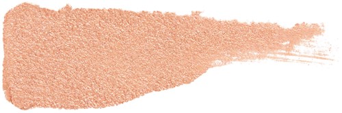 A copper-colored makeup swatch with a rough, textured edge and a smooth, brush-like end.