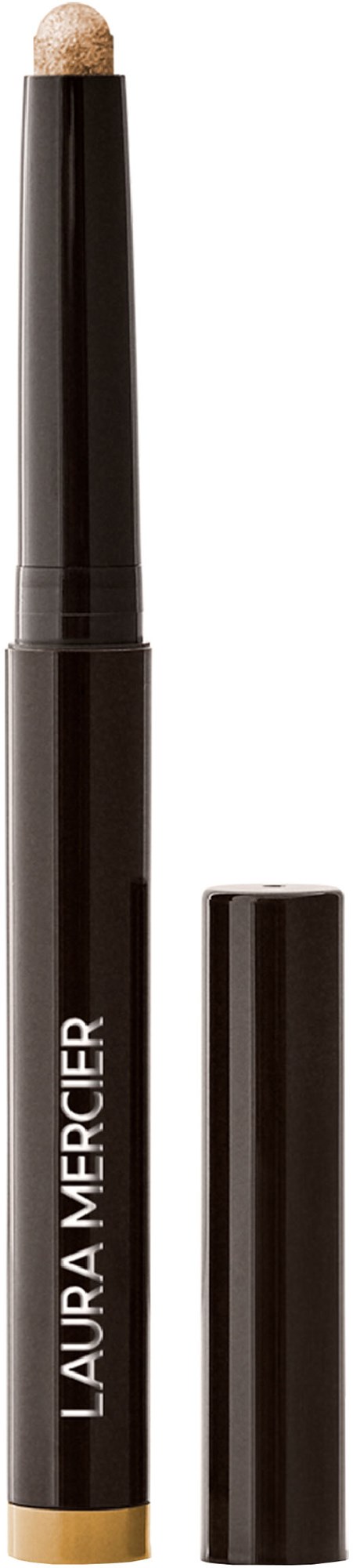 A black pen with a white tip, labeled Laura Mercier, appears to be a makeup or cosmetic product.