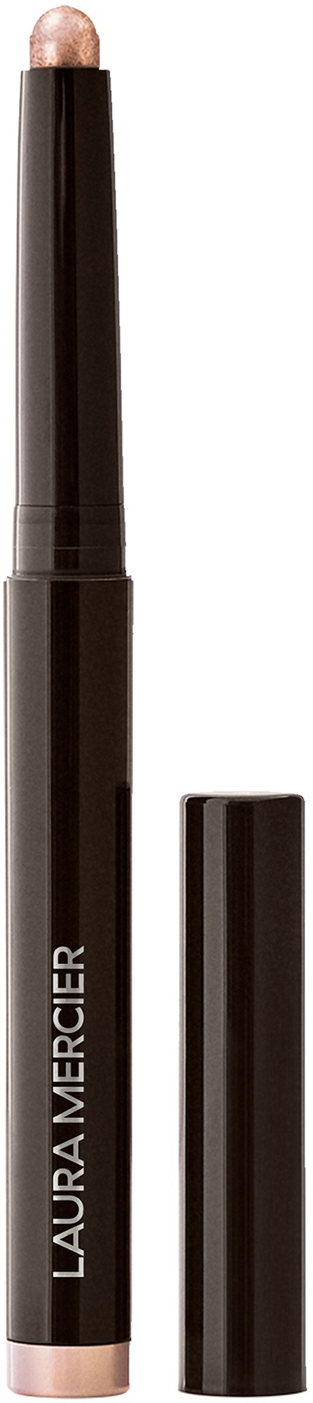 A black cosmetic stick with a beige tip, labeled Laura Mercier. It looks like a highlighter or makeup stick.