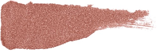 A brownish-red paint stroke on a white background, with thick and textured paint spreading outwards.