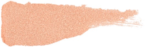 A peach-colored brush stroke on a white background with a black border.