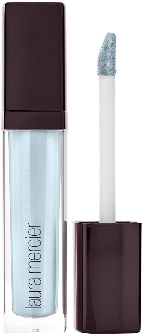 A Laura Mercier lip gloss with a black cap and a white applicator wand.