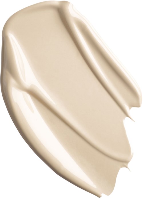Krämig beige substans med slät textur och lätt glans. Den verkar vara utbredd med vissa veck och kurvor.