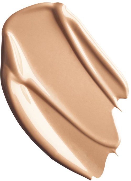 En slät, beige-färgad kräm med en glänsande, silkeslen tekstur och böjda streaks.