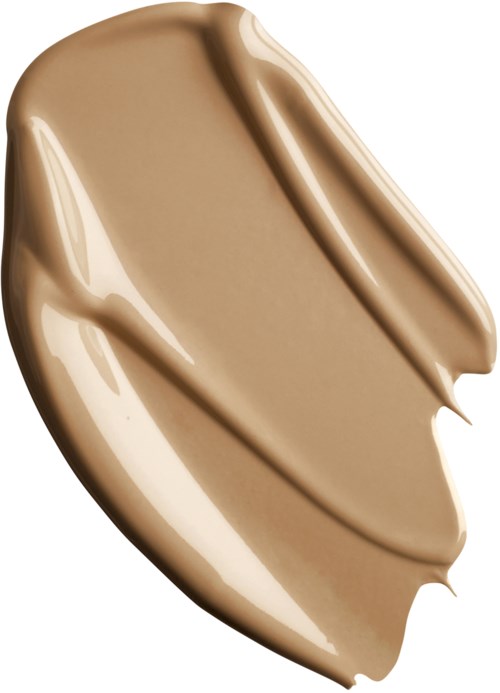 Ett beige, krämigt utseende med släta, kurviga penseldrag och glansig yta.