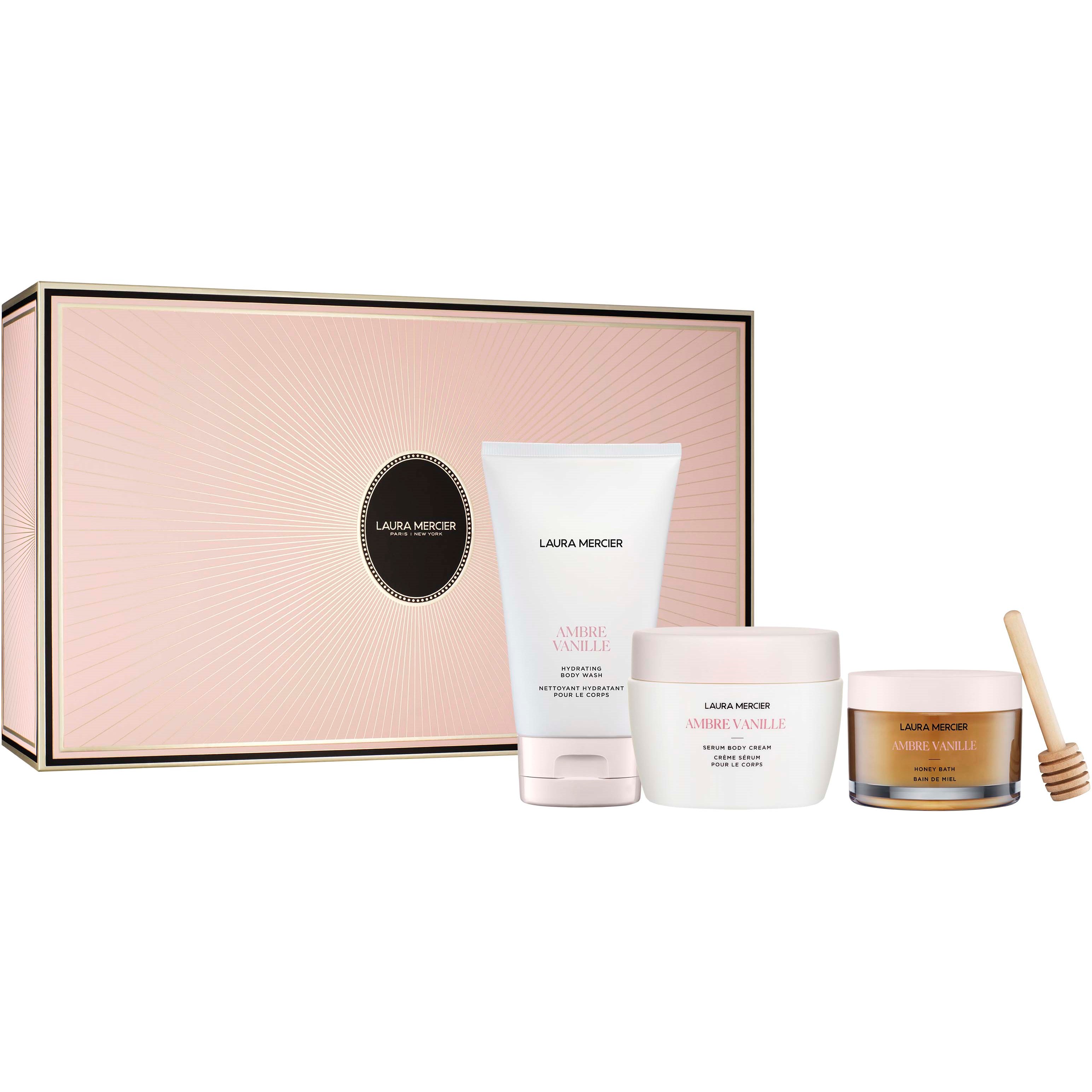Laura Mercier Holiday Set Delicious And Decadent Ambre Vanille Collection (385 ml)