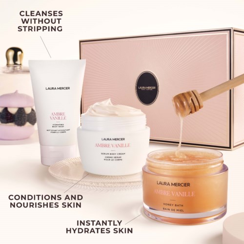 その他 LAURA MERCIER MINI AMBRE VANILLE SET Laura Mercier Holiday Set Delicious & Decadent Ambre Vanille