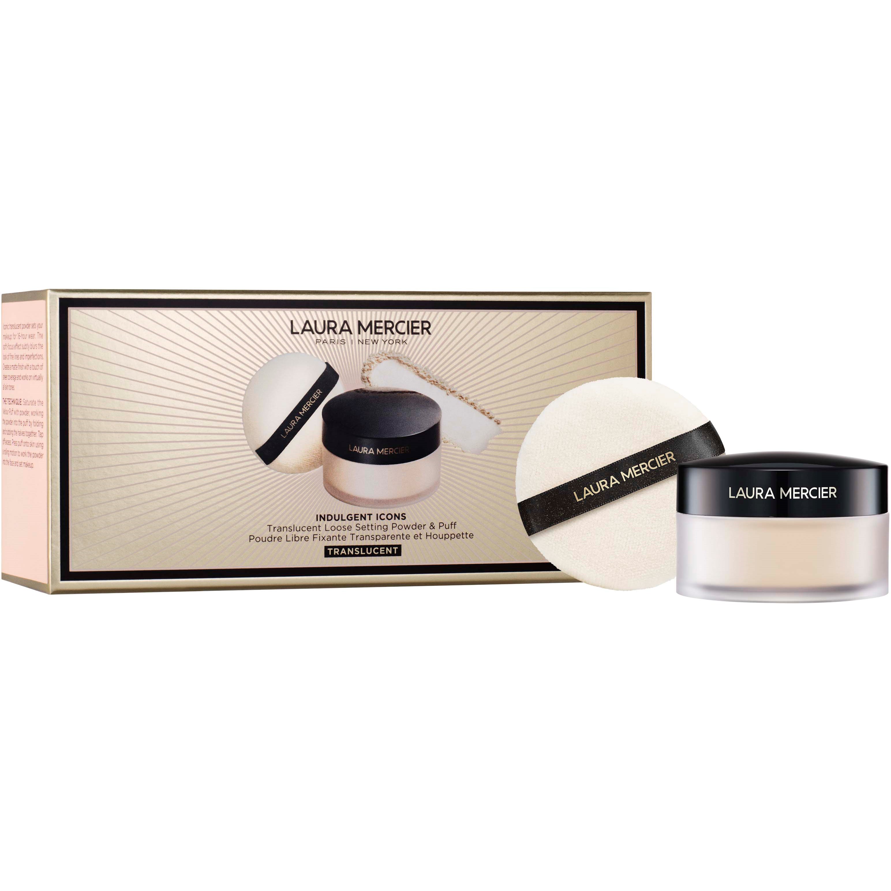 Laura Mercier Holiday Set Indulgent Icons Translucent Loose Setting Powder And Puff (29 g)