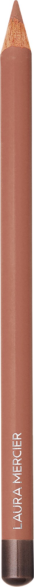 A brown pencil with a pink top and the name 'Laura Mercier' written near the bottom.