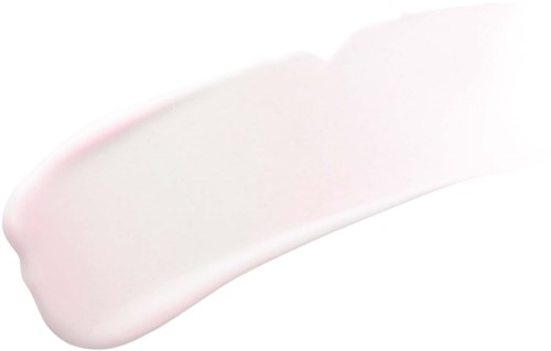 A white and pink shape, possibly a cosmetic or skincare product, with a smooth, rounded appearance.