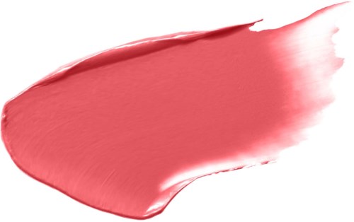 Pinkish-red paint stroke with a gradient fade at the edges, on a white background.