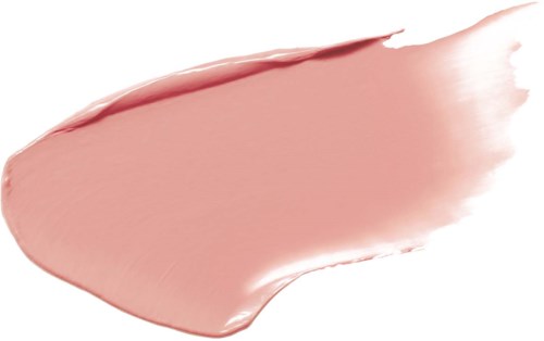 A soft pinkish-beige makeup swatch with smooth texture and irregular edges.