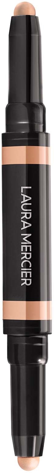 En dobbelt-spids makeup-stift med beige og sort design, mærket Laura Mercier.
