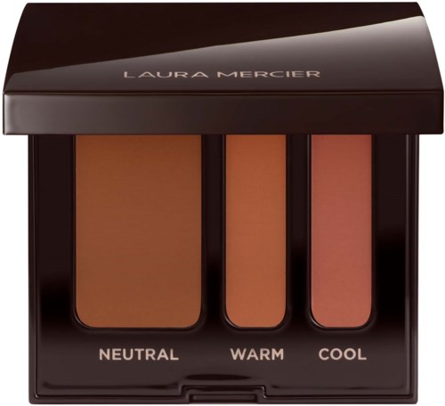 Makeup palette med tre nuancer mærket neutral, warm og cool fra Laura Mercier.