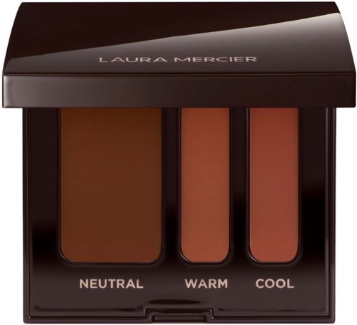 Laura Mercier makeuppalette med tre nuancer mærket neutral, warm og cool.