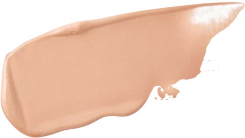 En provbregel av ljus beige smink eller grundfärg med slät textur och något kurvig form.