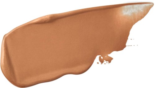 Eine beigefarbene Creme oder Foundation mit glatter Textur und unregelmäßigem Rand. Es sieht aus, als sei sie auf einer Oberfläche verteilt.