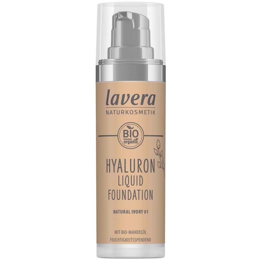 Фото - Тональний крем та база під макіяж Lavera Hyaluron Liquid Foundation 30 ml - podkład do twarzy Natur 