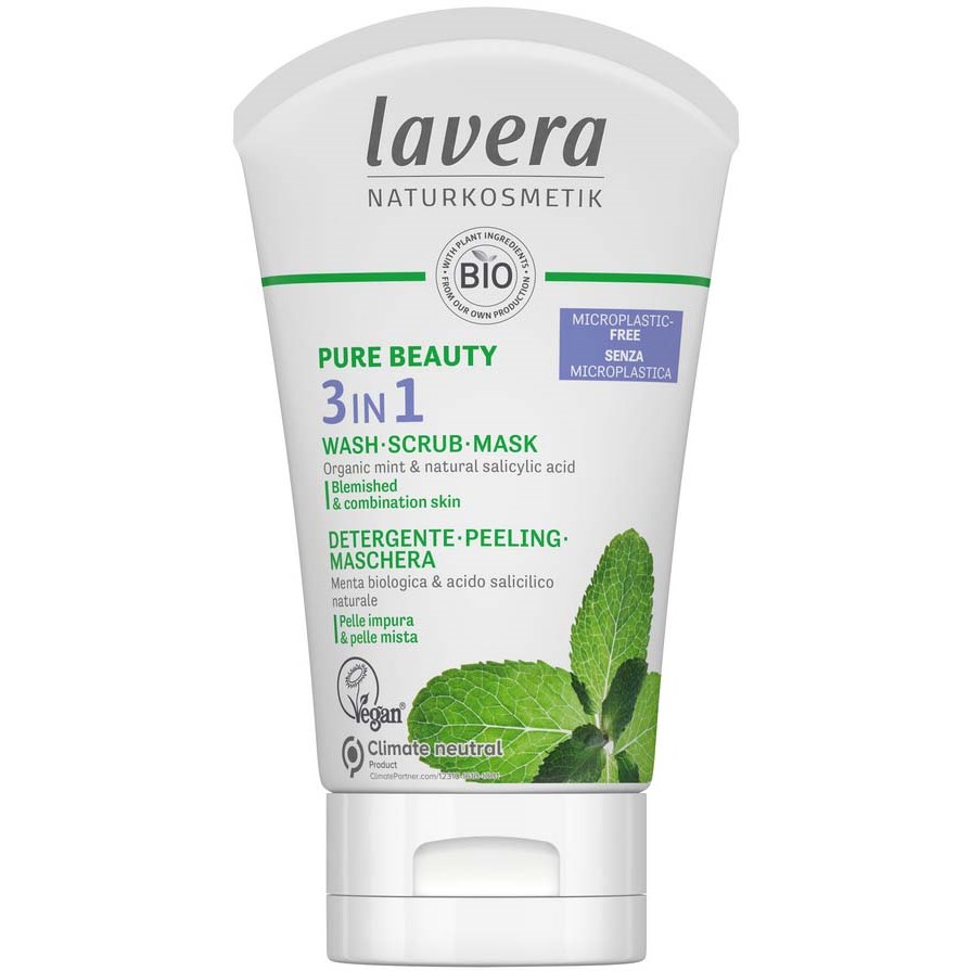 Läs mer om Lavera Pure Beauty 3in1 Scrub Mask 125 ml