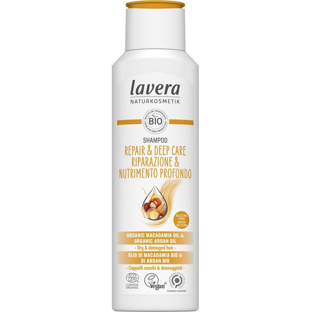 Läs mer om Lavera Repair & Deep Care shampoo 250 ml