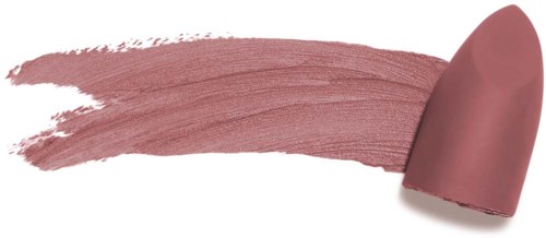 Lipstick smudge in soft pink color with the lipstick bullet nearby.