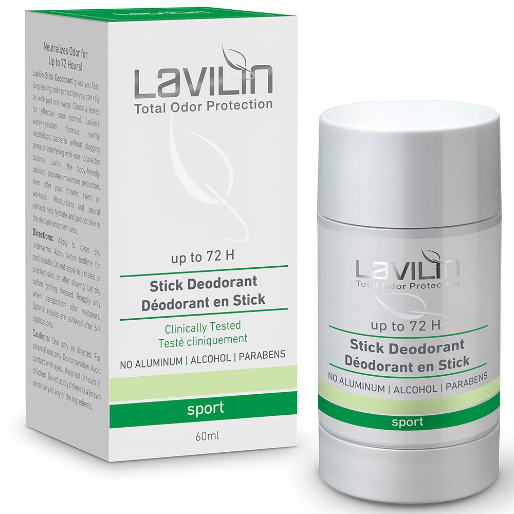 Lavilin Stick Deodorant 72h Sport Probiotic 60 ml billede