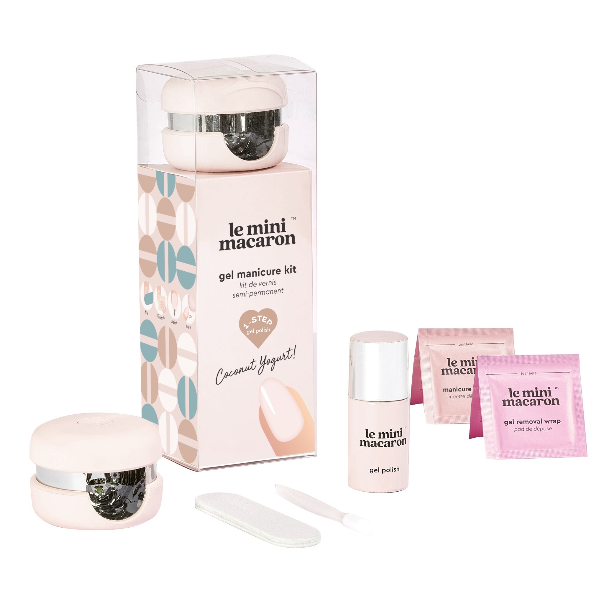 Le Mini Macaron Gel Manicure Kit Coconot Yoghurt billede