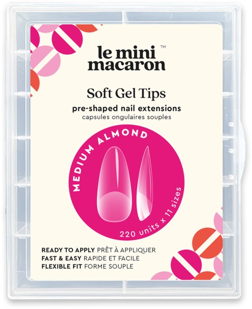 Le Mini Macaron Le Gel Soft Gel Tips Medium Almond Medium
