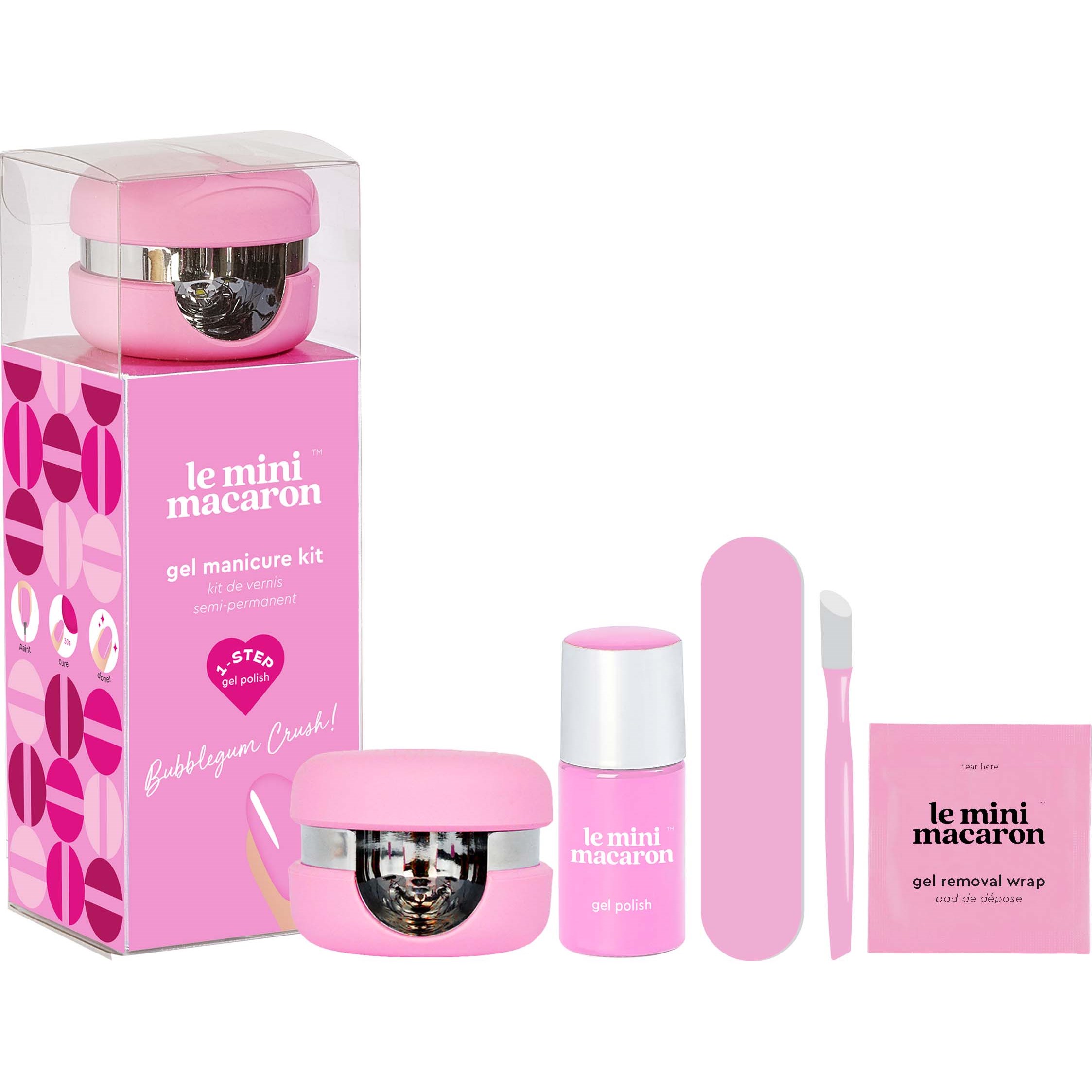 Le Mini Macaron Gel Manicure Kit Bubblegum Crush billede