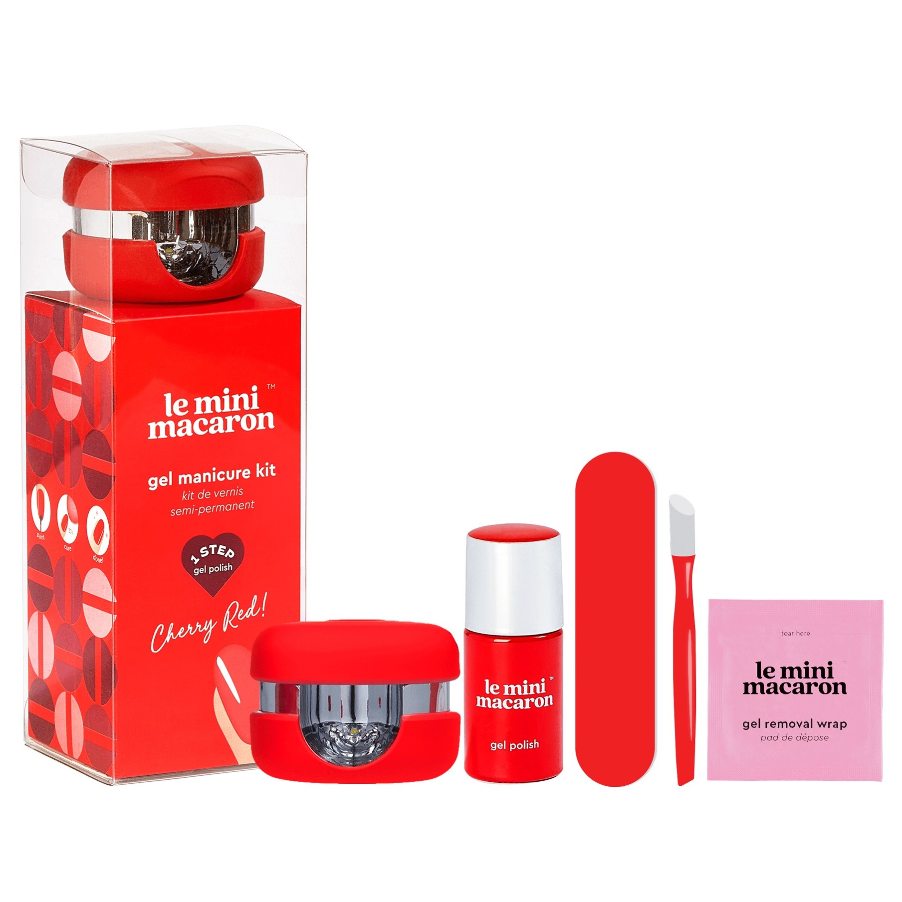 Läs mer om Le Mini Macaron Manicure Kit Cherry Red