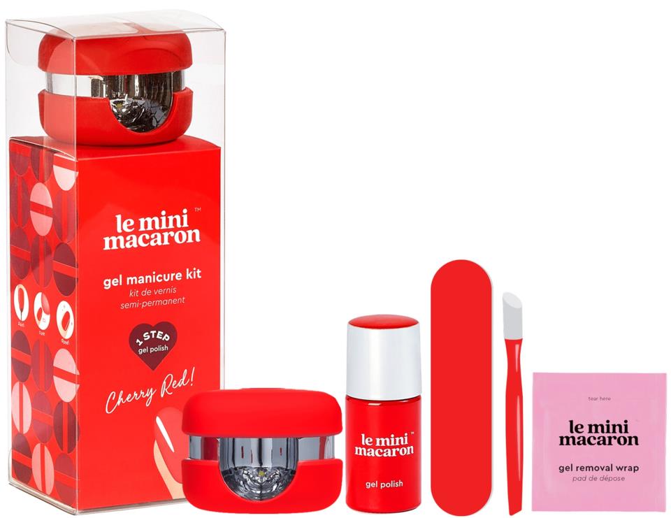 Le Mini Macaron Manicure Kit Cherry Red
