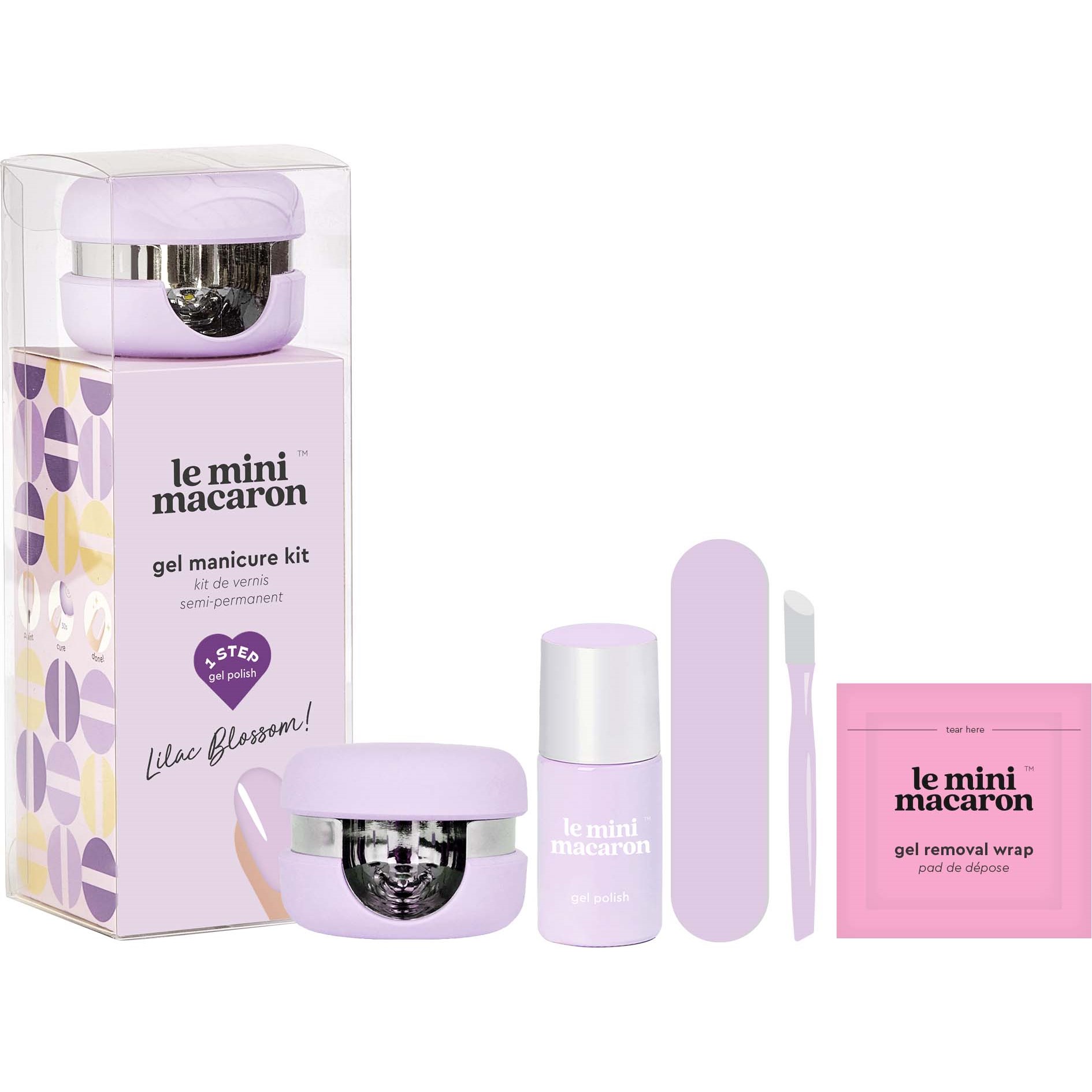 Le Mini Macaron Gel Manicure Kit Lilac Blossom billede