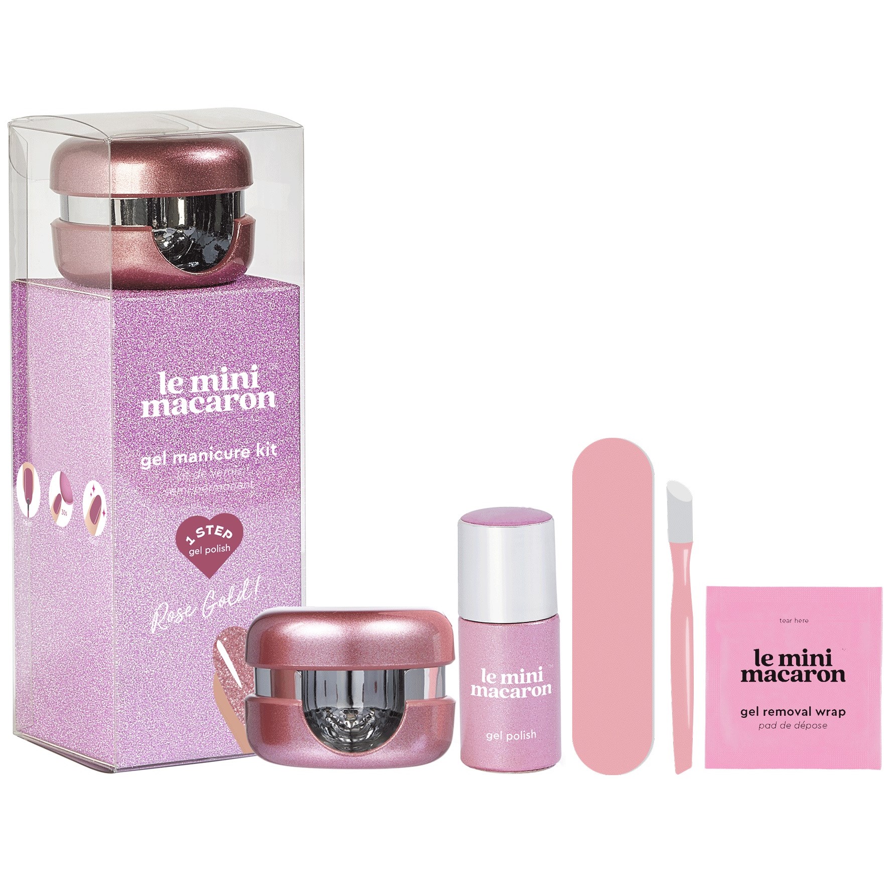 Bilde av Le Mini Macaron Gel Manicure Kit Rose Gold