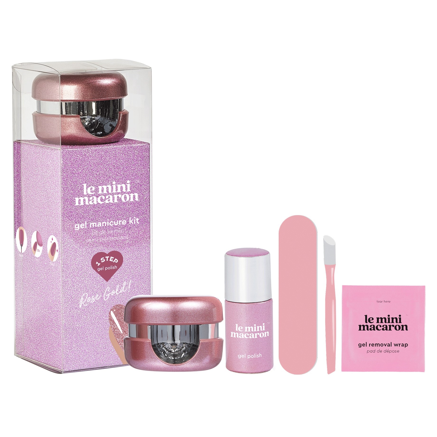 Läs mer om Le Mini Macaron Manicure Kit Rose Gold