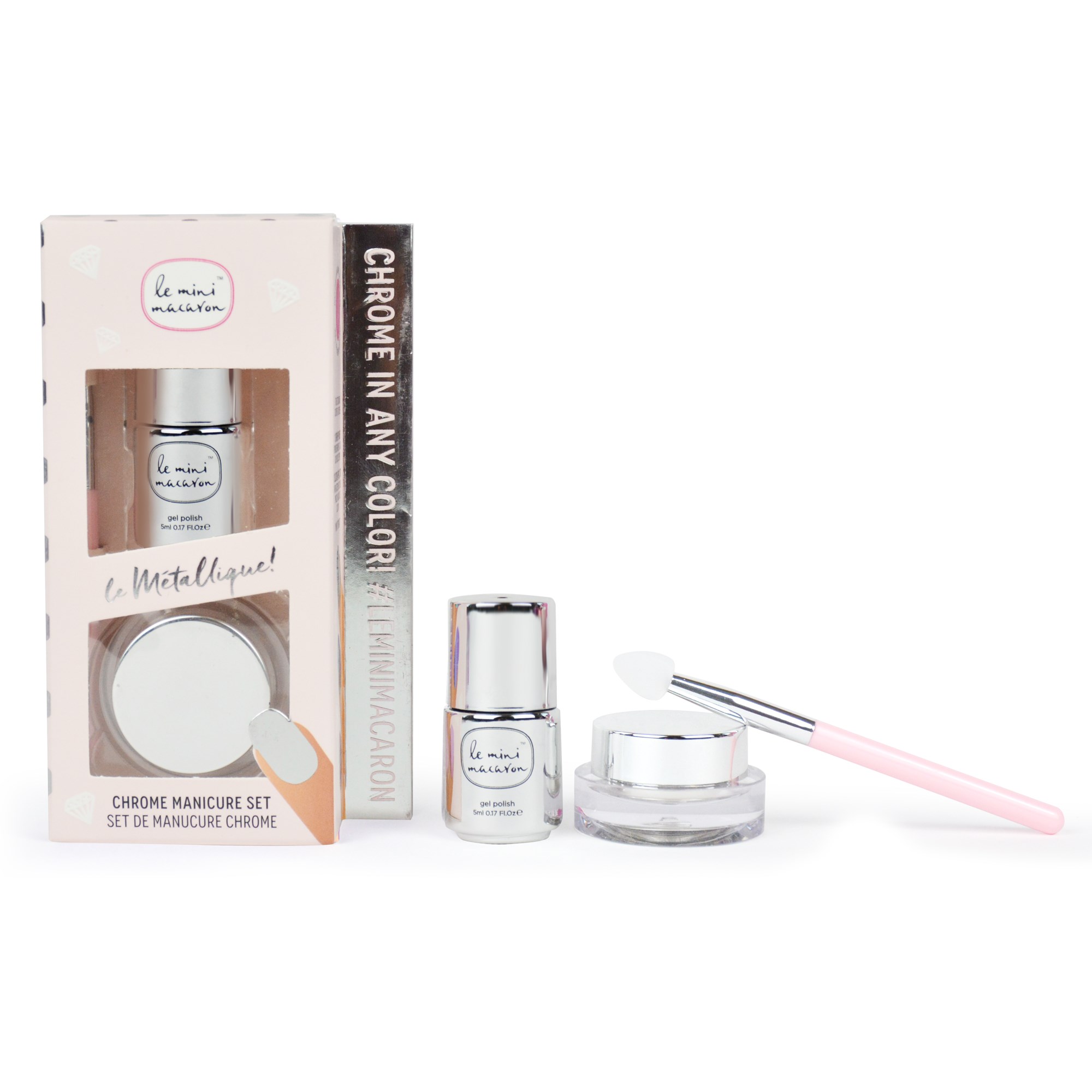 Alternativ bild 1 för Le Mini Macaron Le Metallique Chrome Manicure Set 10 ml