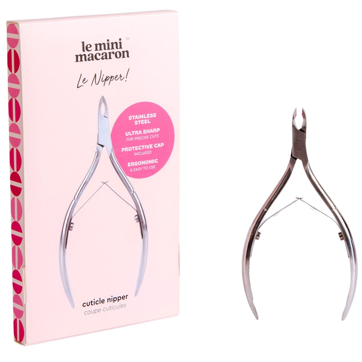 Le Mini Macaron Nail Accessory Cuticle Nipper Rose Gold billede