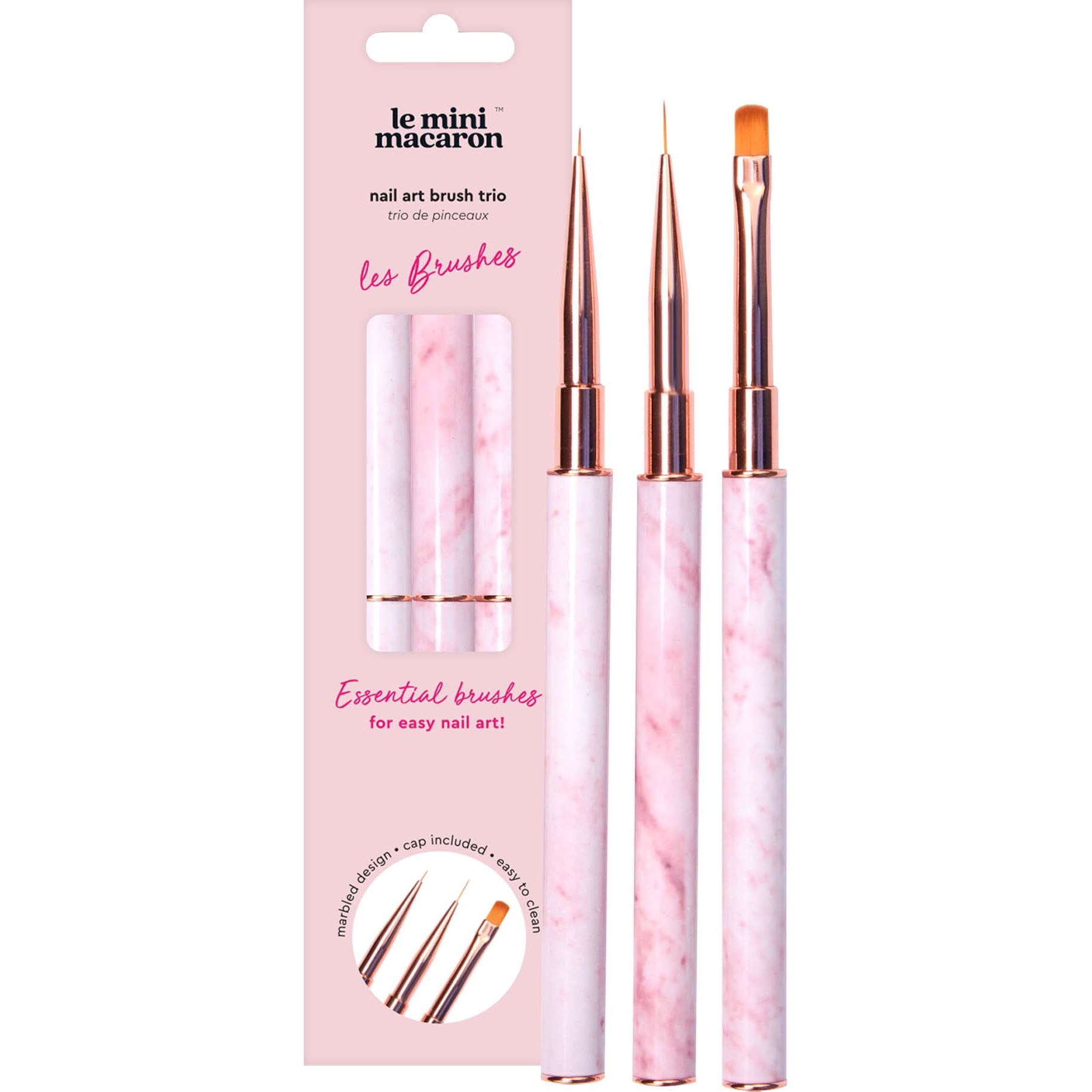 Le Mini Macaron Nail Art Brush Trio Les Brushes billede