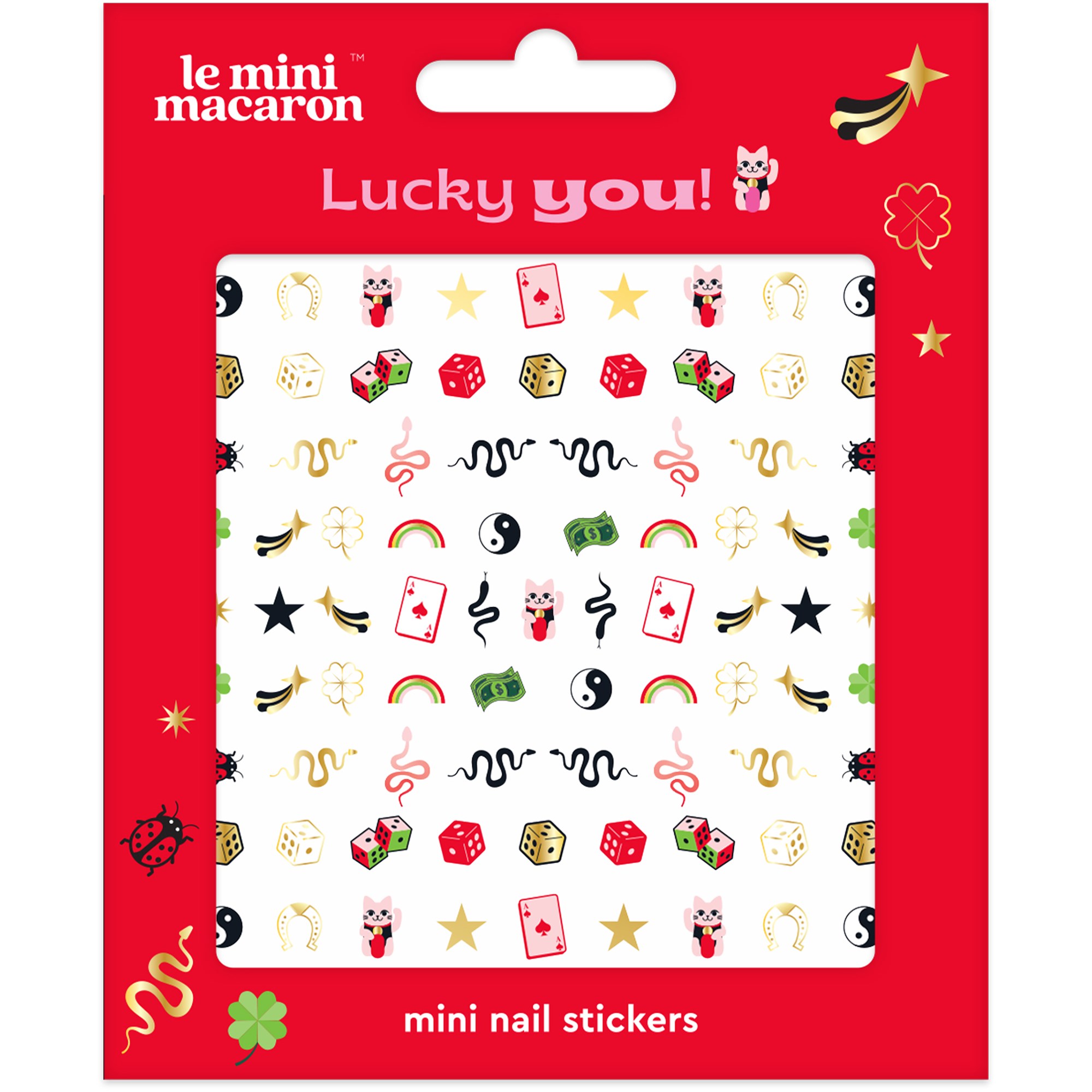 Le Mini Macaron Mini Nail Art Stickers Lucky You
