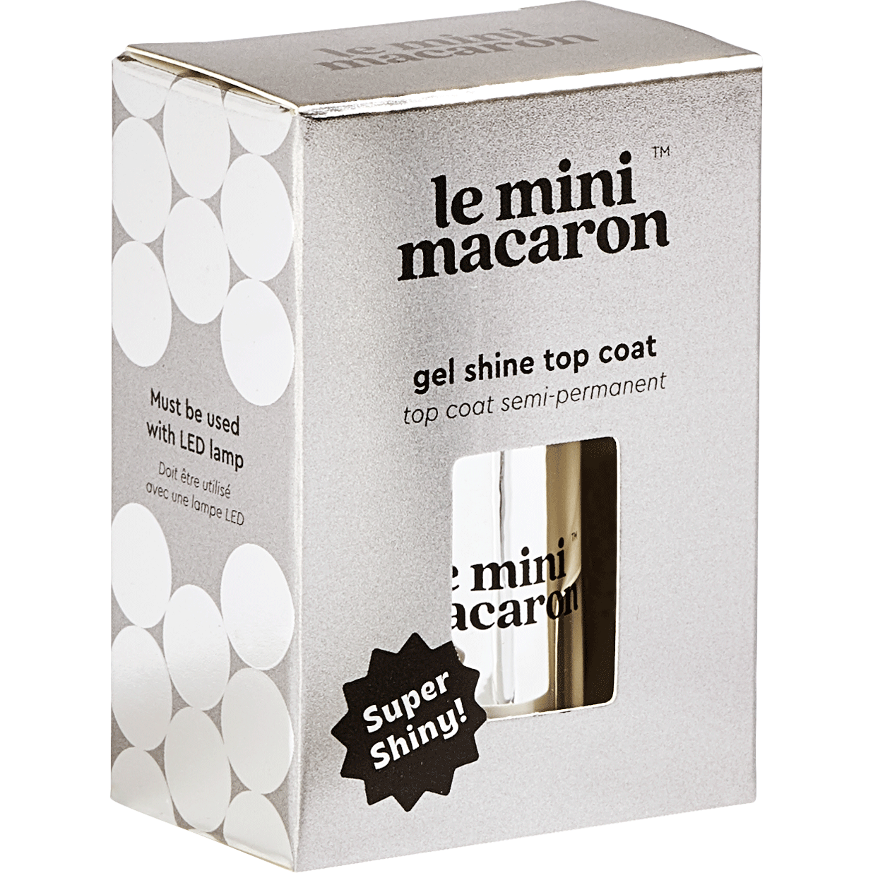 Alternativ bild 1 för Le Mini Macaron Gel Polish Shine Topcoat 8 ml