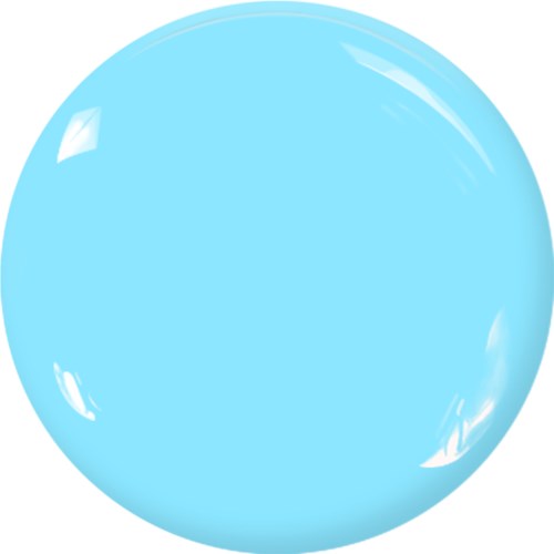 A shiny light blue sphere with reflections and highlights, smooth and glossy surface.
