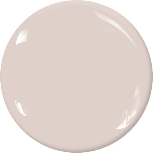 En blank, beige, rund genstand med reflekser og glat overflade.