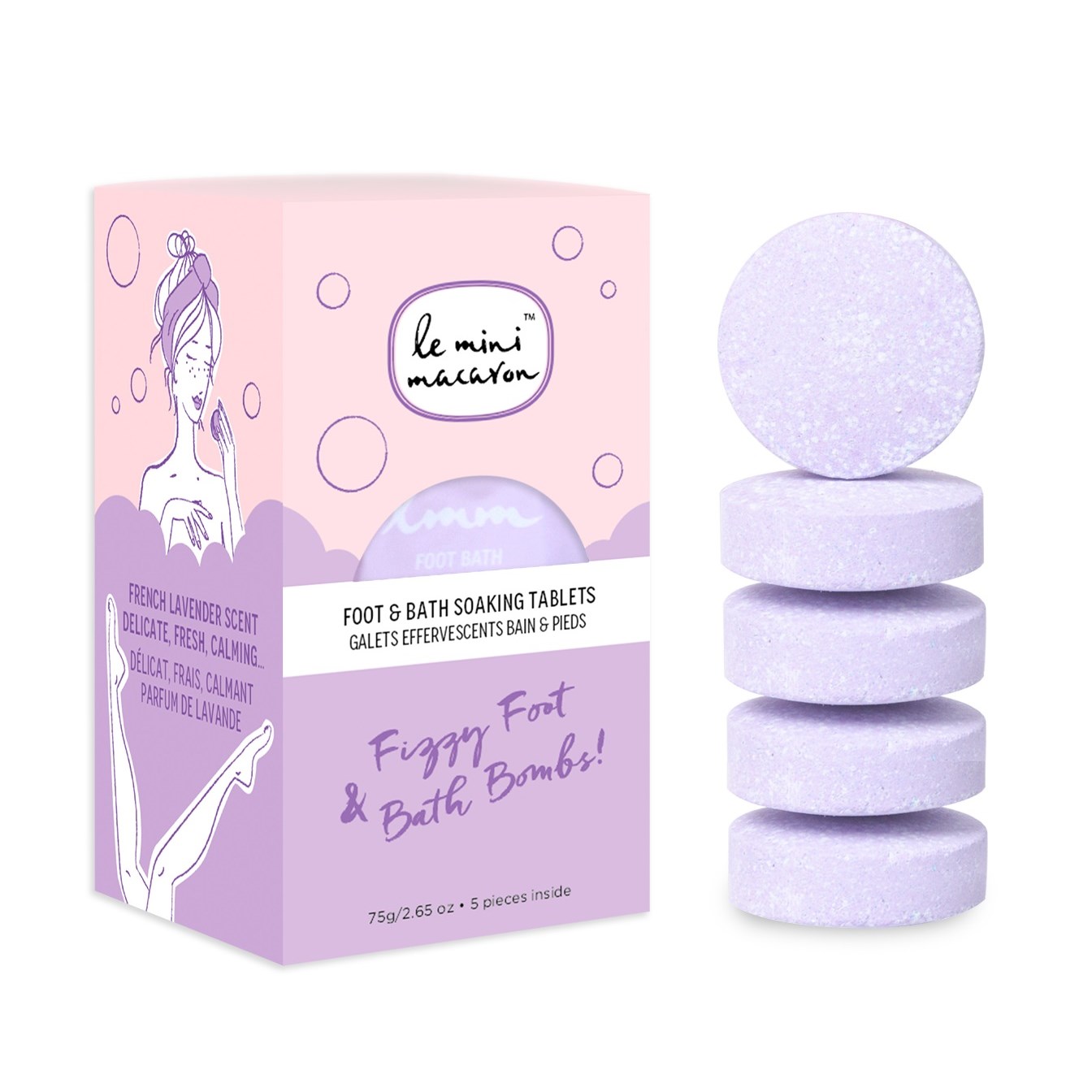 Läs mer om Le Mini Macaron Treatment Fizzy Foot - Bath Bombs