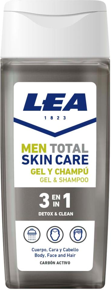 LEA Men 3 in 1 Detox & Clean Shower Gel and Shampoo 300 ml