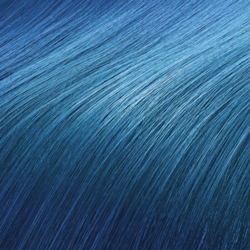 Blue textured surface with flowing, curved lines resembling hair or waves.