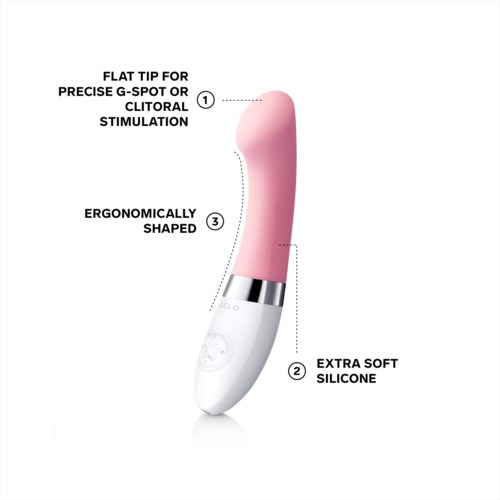 Silicone sex toy, ergonomic shape, soft silicone surface, flat tip for G-spot or clitoral stimulation, smooth design.