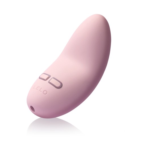 Een roze ei-vormig voorwerp met een klein gaatje aan één uiteinde en de tekst 'ELO'.