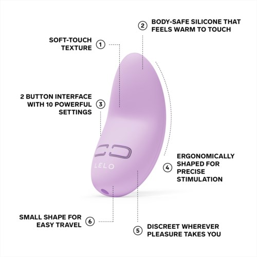 A purple device with soft texture, two buttons, small shape, and ergonomic design for easy use.